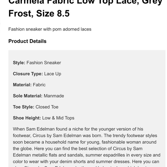 NWT Circus by Sam Edelman Grey Frost Pom Pom Lace - Picture 6 of 6